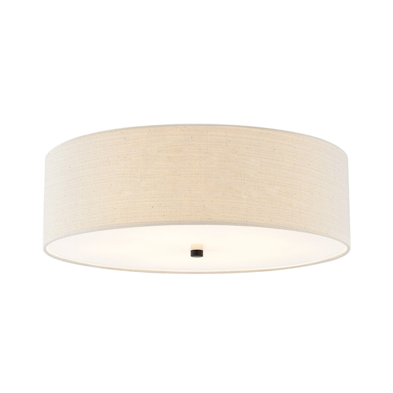 Justice Designs FAB-9732-CREM-MBLK Five Light Flush-Mount, Matte Black