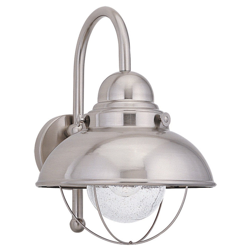 Generation Lighting 8871-98 One Light Outdoor Wall Lantern, Brushed Stainless