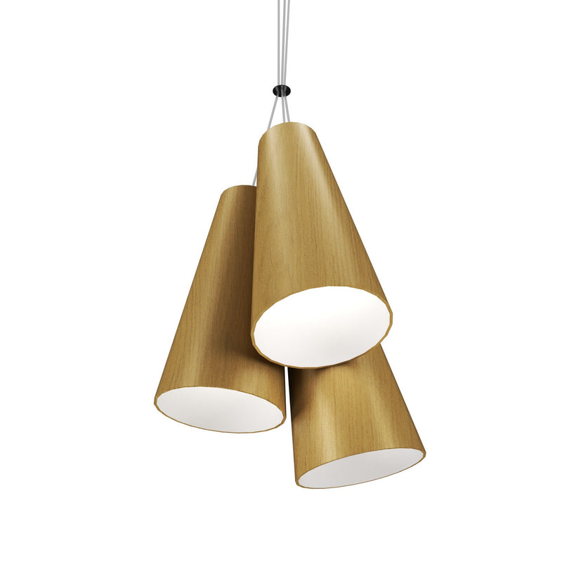 Accord Lighting 1234.49 Three Light Pendant, Organic Gold