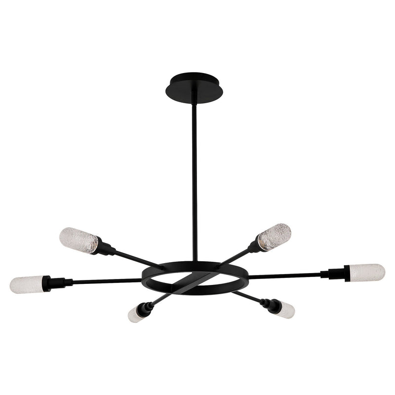 Quorum 3-6118-15 LED Chandelier, Matte Black