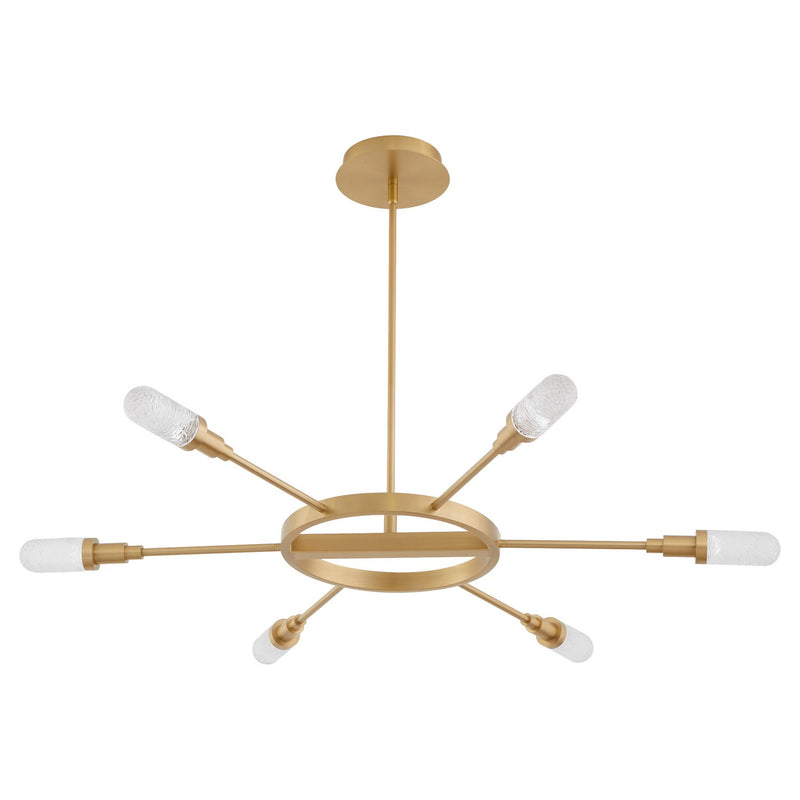 Quorum 3-6118-40 LED Chandelier, Aged Brass