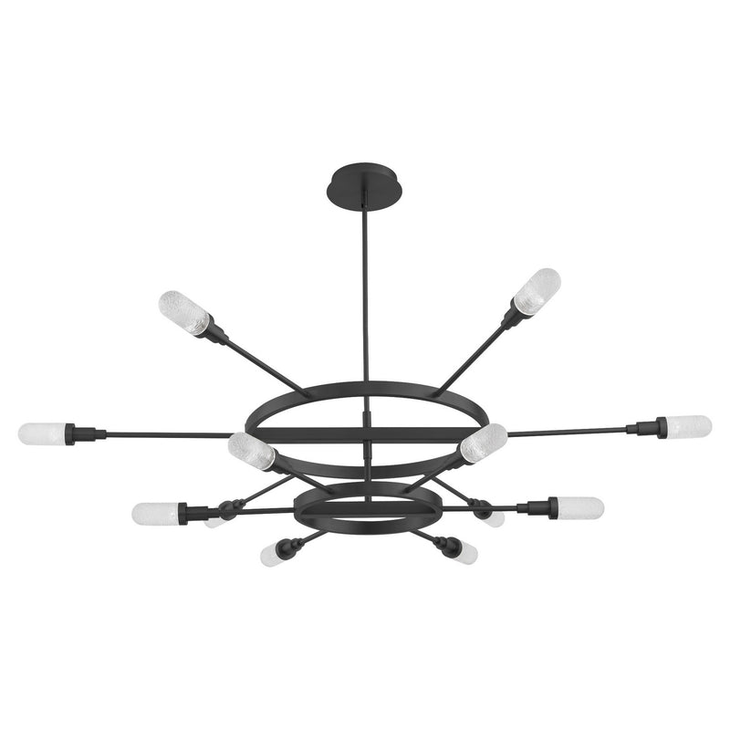 Quorum 3-6119-15 LED Chandelier, Matte Black