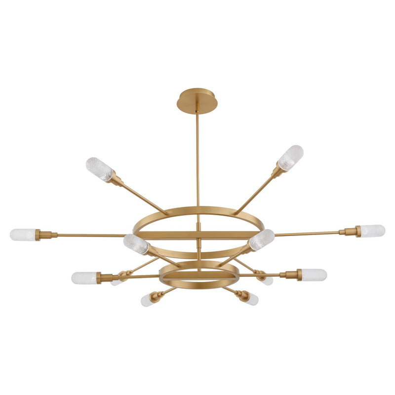 Quorum 3-6119-40 LED Chandelier, Aged Brass