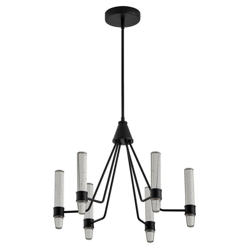 Quorum 3-6713-15 LED Chandelier, Black