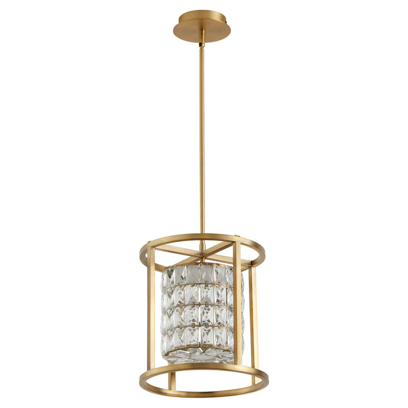 Quorum 3-877-40 LED Pendant, Aged Brass