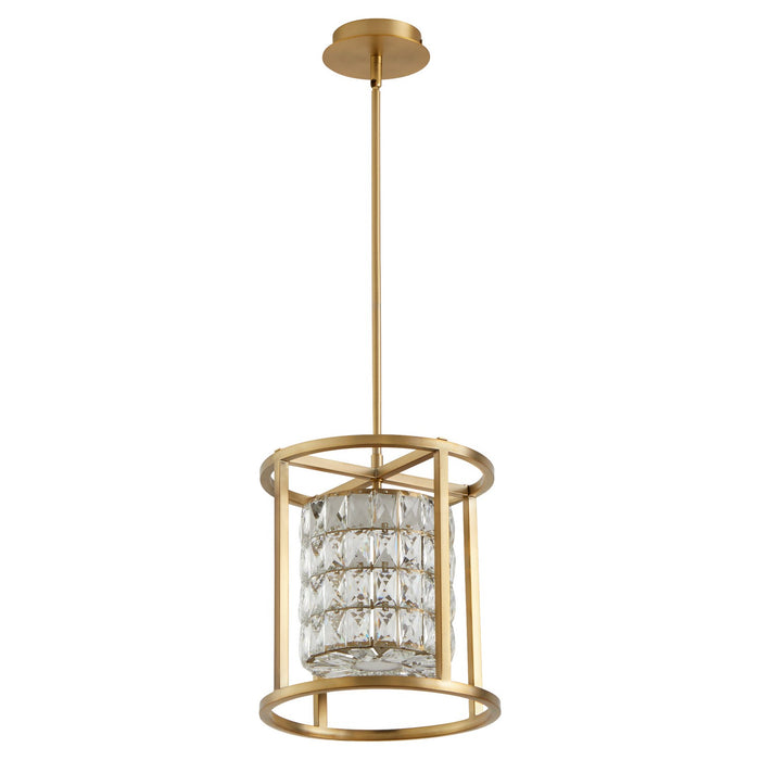 Oxygen 3-877-40 LED Pendant, Aged Brass
