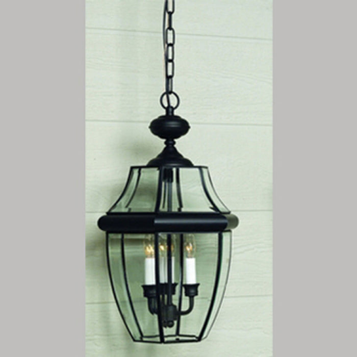 Quoizel NY1180K Four Light Outdoor Hanging Lantern, Mystic Black