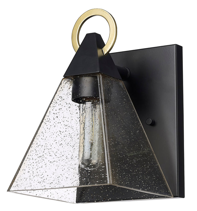 Acclaim Lighting 1040BK One Light Outdoor Wall Lantern, Matte Black with Gold