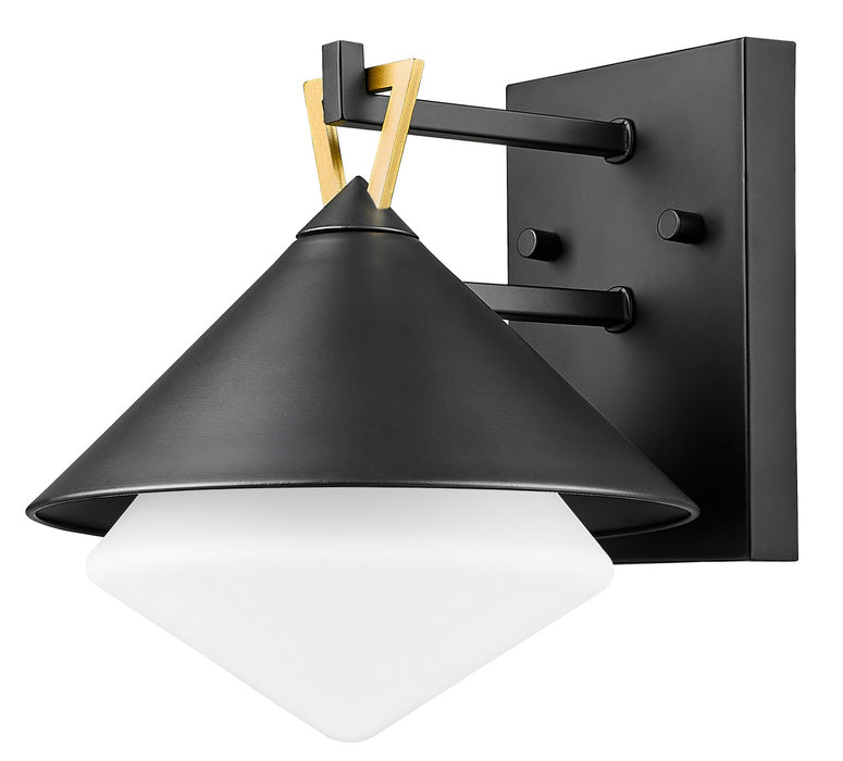 Acclaim Lighting 1044BK One Light Outdoor Wall Lantern, Matte Black with Gold