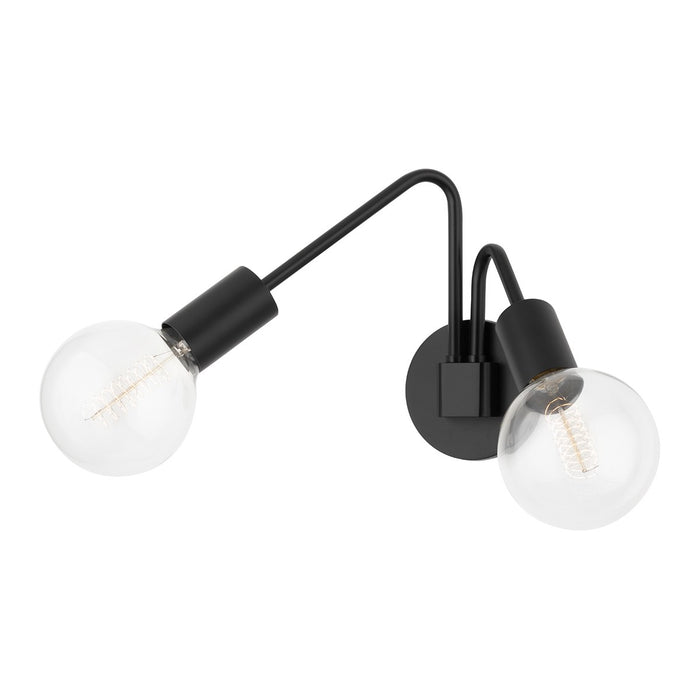 Mitzi H680102-SBK Two Light Wall Sconce, Soft Black