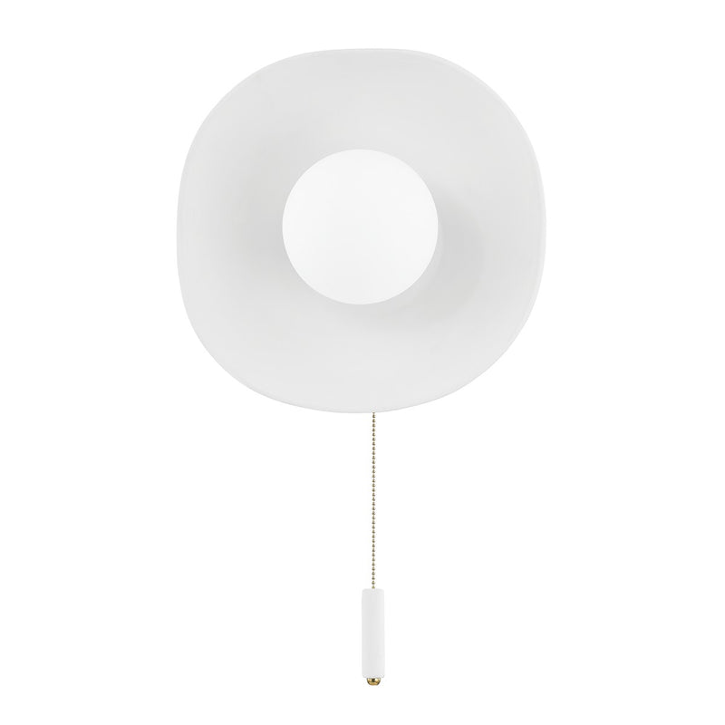Mitzi H688101-AGB/CMW One Light Wall Sconce, Aged Brass/Ceramic Raw Matte White