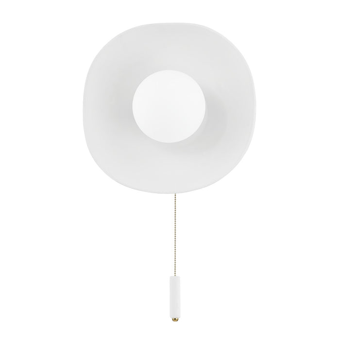 Mitzi H688101-AGB/CMW One Light Wall Sconce, Aged Brass/Ceramic Raw Matte White