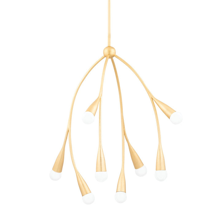 Mitzi H689708-GL Eight Light Chandelier, Gold Leaf