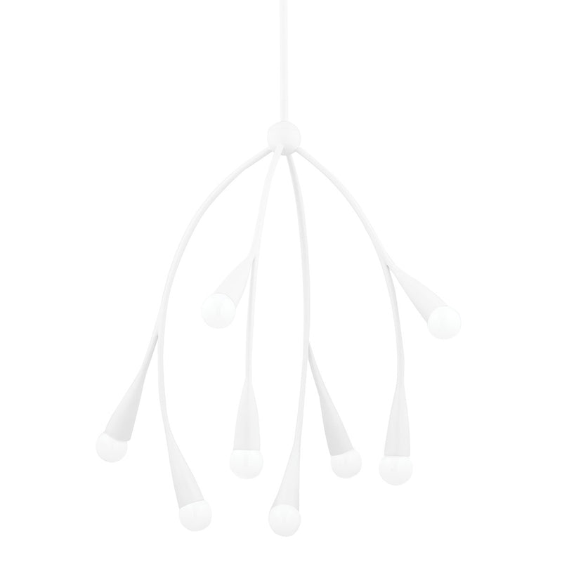 Mitzi H689708-TWH Eight Light Chandelier, Textured White