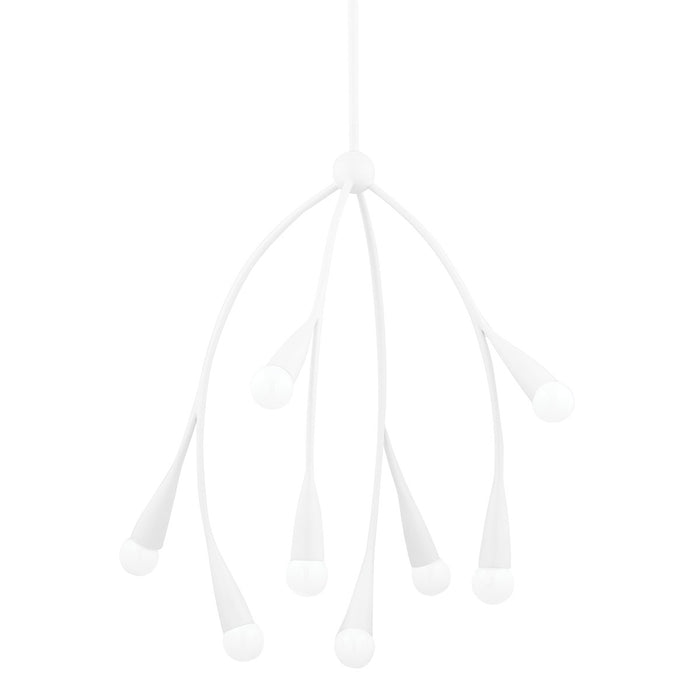 Mitzi H689708-TWH Eight Light Chandelier, Textured White