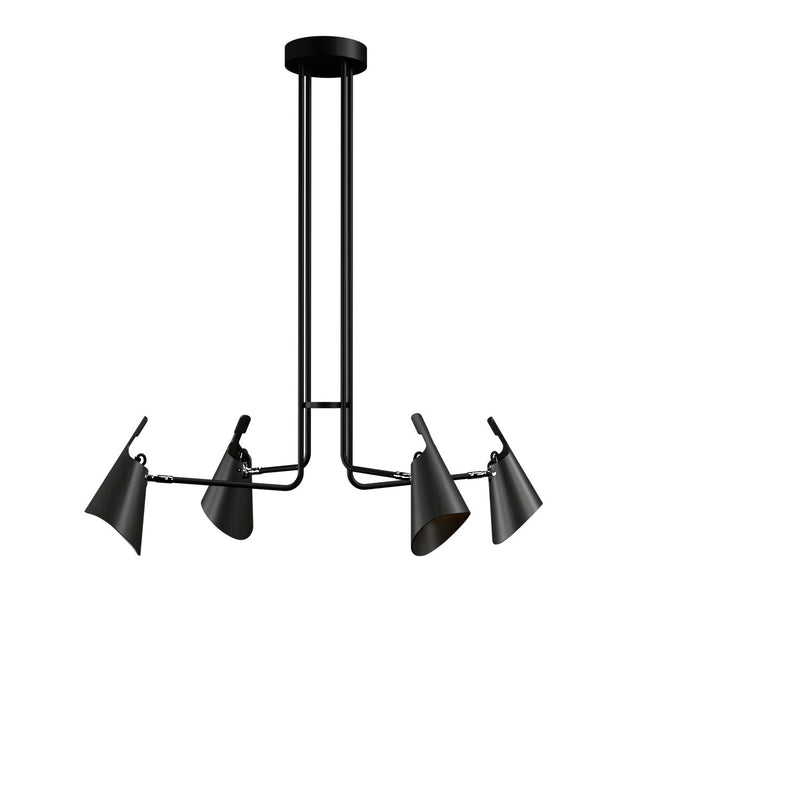 Accord Lighting 1446.44 Four Light Pendant, Charcoal