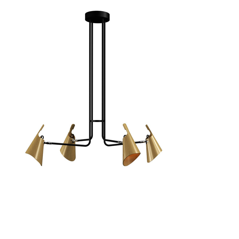 Accord Lighting 1446.49 Four Light Pendant, Organic Gold