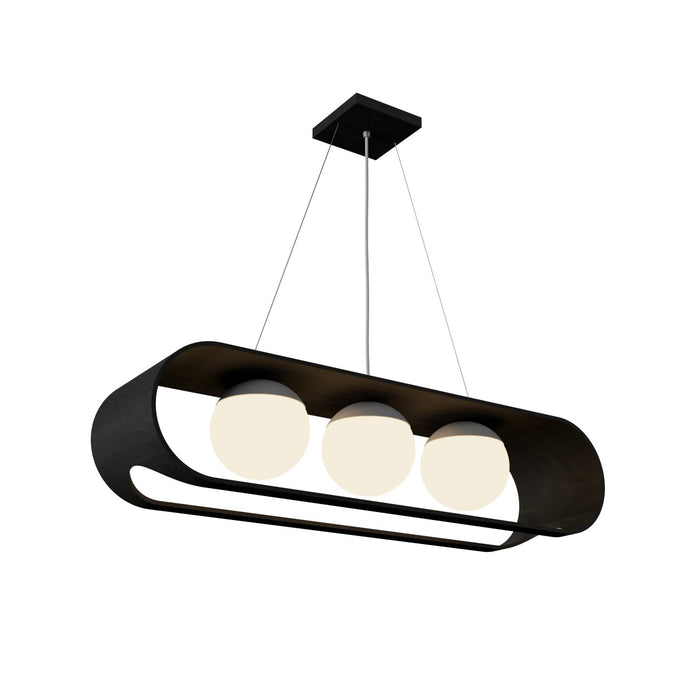 Accord Lighting 1448.46 Three Light Pendant, Organic Black