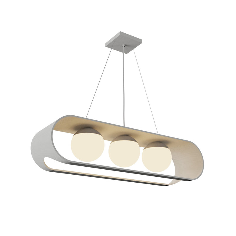 Accord Lighting 1448.47 Three Light Pendant, Organic White