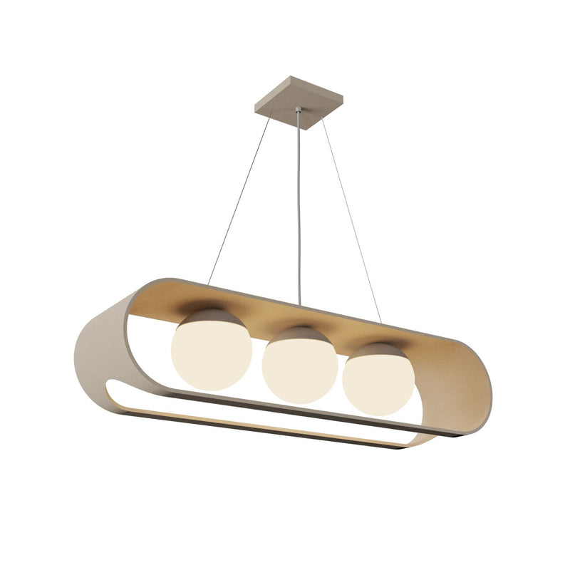 Accord Lighting 1448.48 Three Light Pendant, Organic Cappuccino