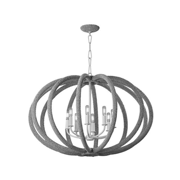 Hudson Valley 1208-WP Six Light Chandelier, White Plaster
