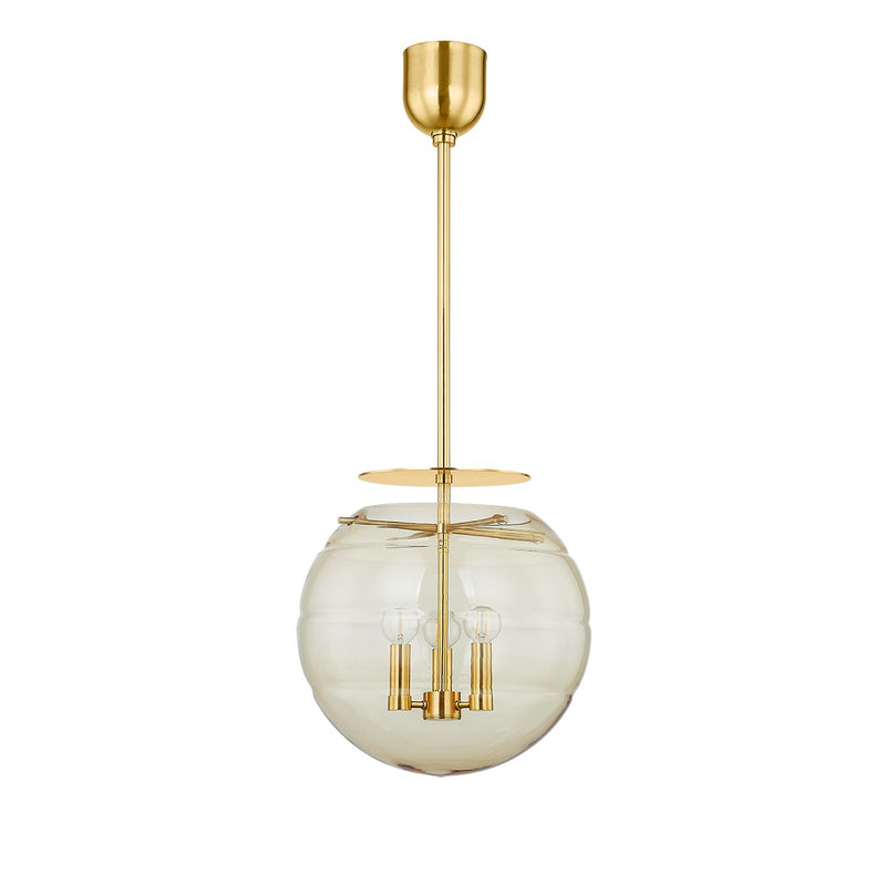 Hudson Valley 1343-AGB Three Light Pendant, Aged Brass