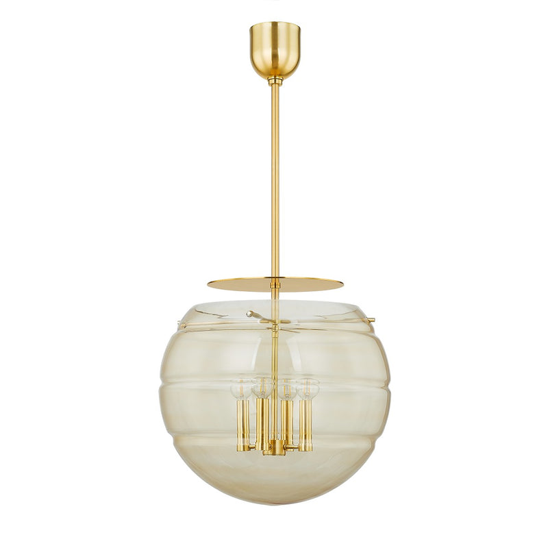 Hudson Valley 1344-AGB Four Light Pendant, Aged Brass