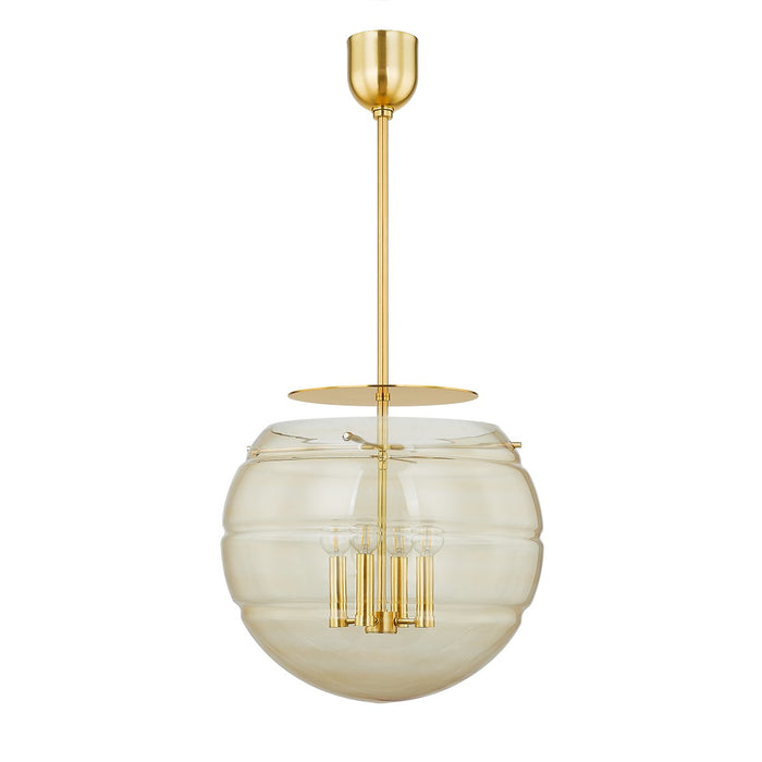 Hudson Valley 1344-AGB Four Light Pendant, Aged Brass
