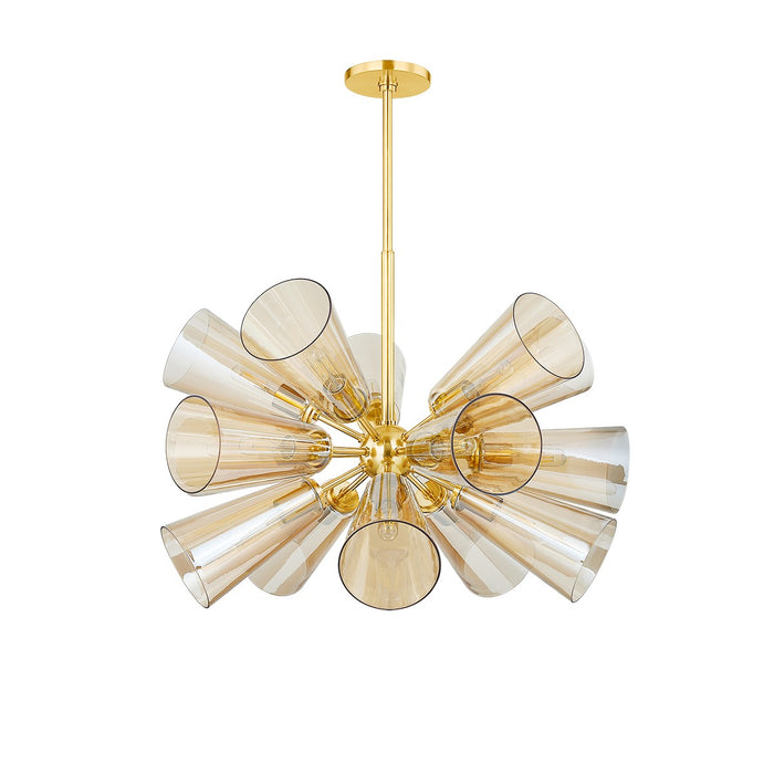 Hudson Valley 2032-AGB 15 Light Chandelier, Aged Brass