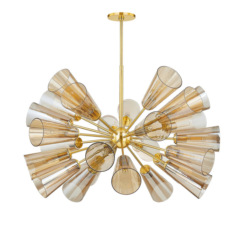 Hudson Valley 2045-AGB 25 Light Chandelier, Aged Brass