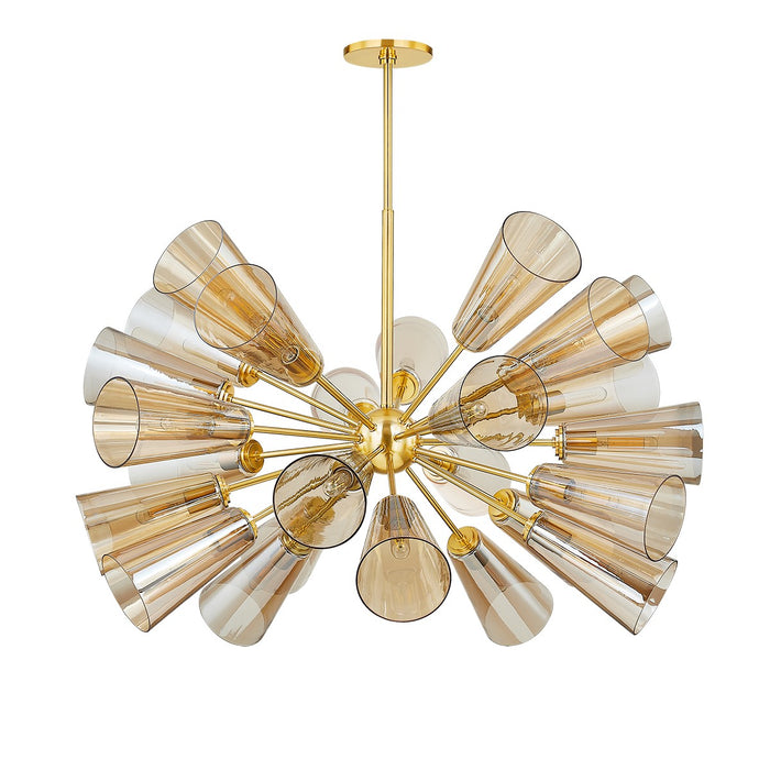 Hudson Valley 2045-AGB 25 Light Chandelier, Aged Brass