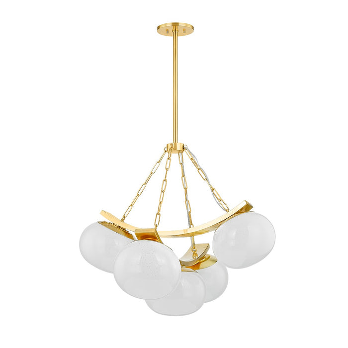 Hudson Valley 2105-AGB Five Light Chandelier, Aged Brass