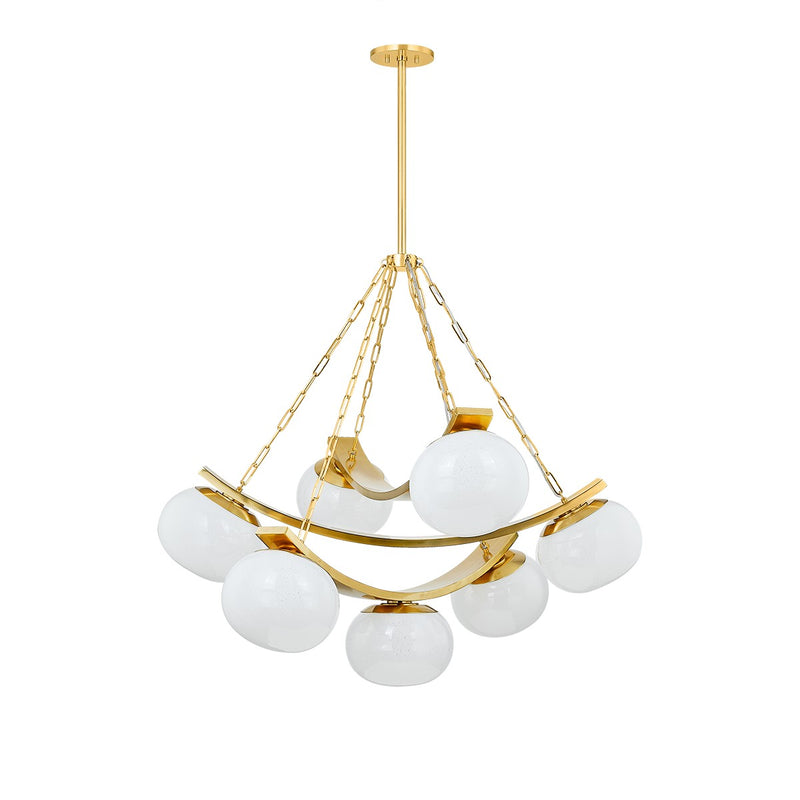 Hudson Valley 2107-AGB Seven Light Chandelier, Aged Brass