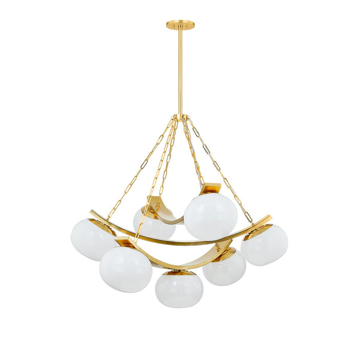 Hudson Valley 2107-AGB Seven Light Chandelier, Aged Brass