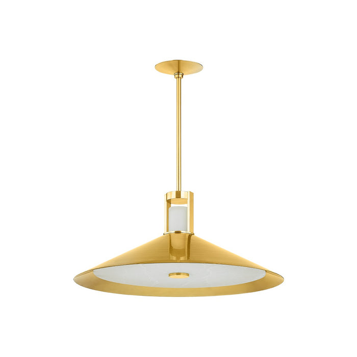 Hudson Valley 3028-AGB LED Pendant, Aged Brass