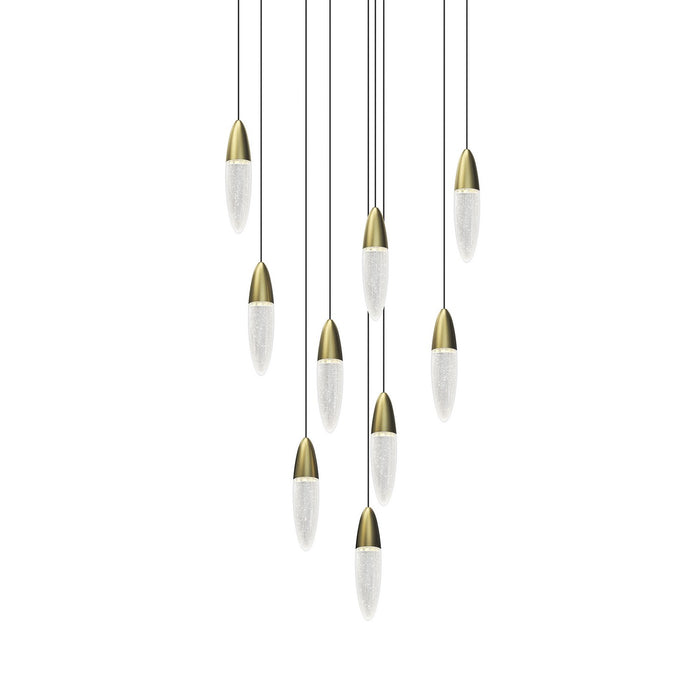 Sonneman 4163.38 LED Pendant, Satin Brass