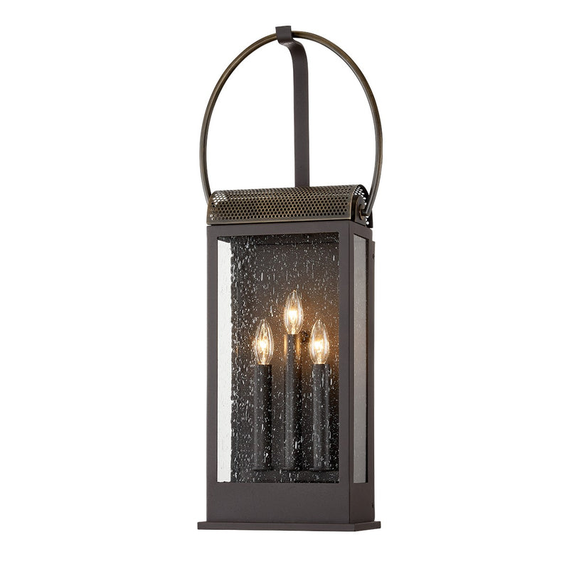 Troy Lighting B7423-HZ/BR Three Light Wall Sconce, Holmes Bronze/Brass
