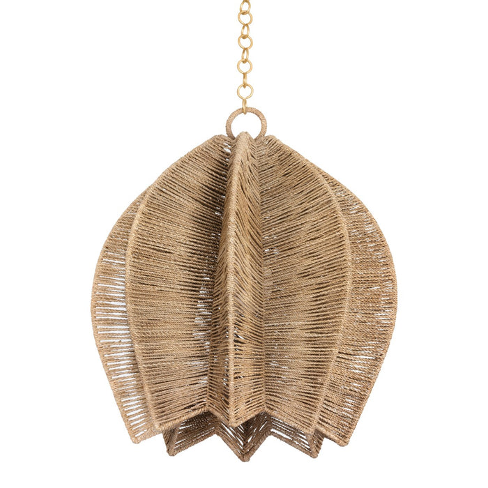 Troy Lighting F3424-VGL One Light Pendant, Vintage Gold Leaf