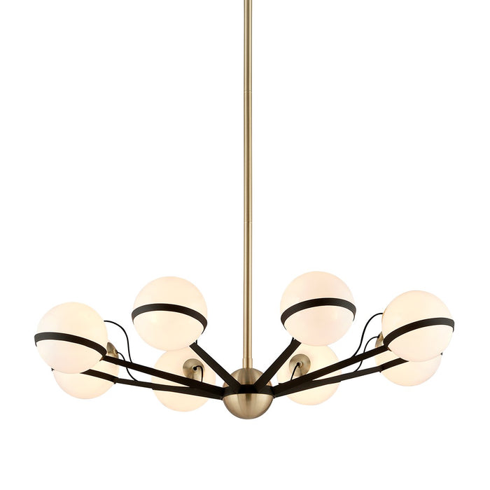 Troy Lighting F5304-TBZ/BBA Eight Light Chandelier, Textured Bronze Brushed Brass