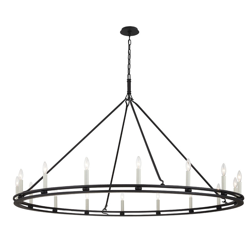 Troy Lighting F6234-TBK 16 Light Chandelier, Textured Black