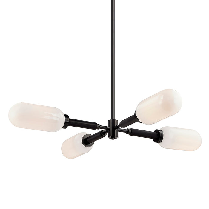 Troy Lighting F7355-AN Four Light Chandelier, Antique Nickel