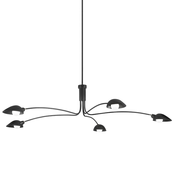 Troy Lighting F7815-SBK Five Light Chandelier, Soft Black
