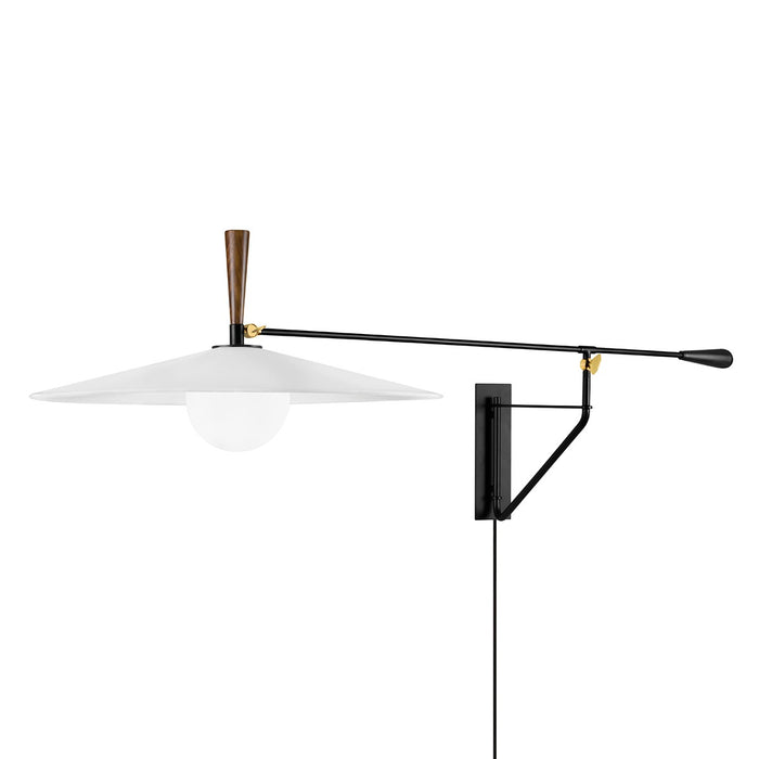 Troy Lighting PTL1028-PBR/SBK One Light Wall Sconce, Patina Brass/Soft Black