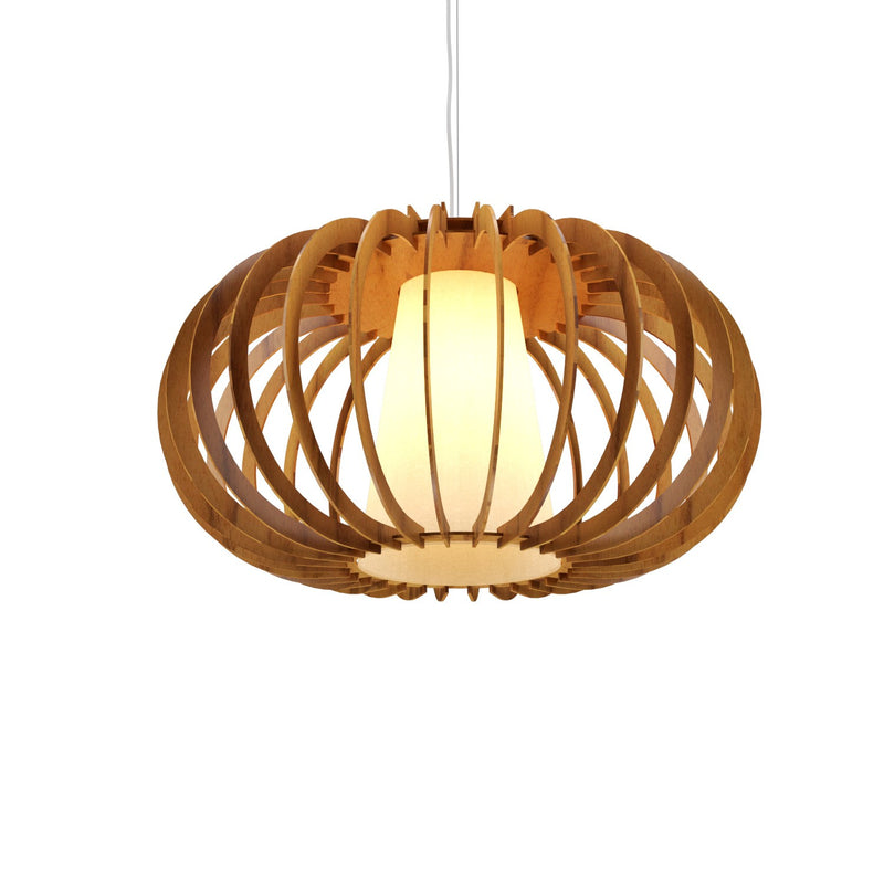 Accord Lighting 1489.12 One Light Pendant, Teak