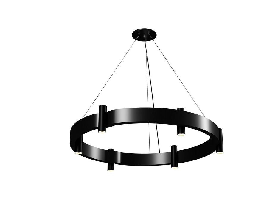 Accord Lighting 1497.46 12 Light Pendant, Organic Black