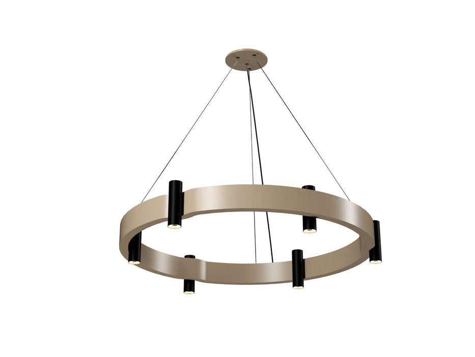 Accord Lighting 1497.48 12 Light Pendant, Organic Cappuccino