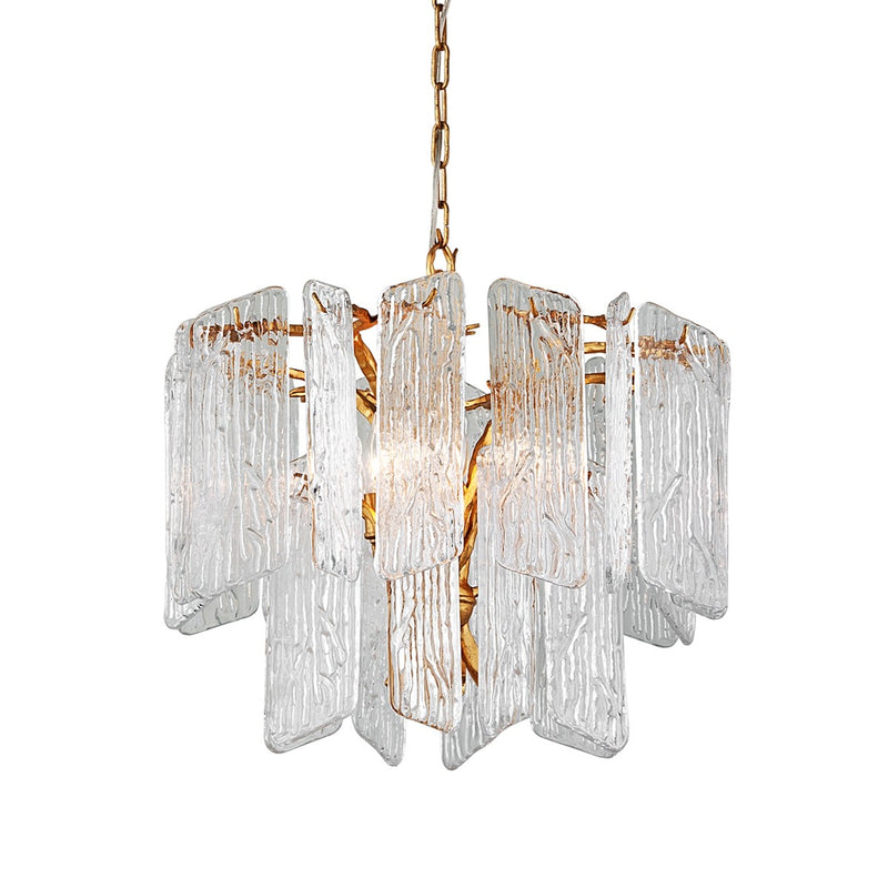 Corbett Lighting 244-44-GL Four Light Chandelier, Gold Leaf