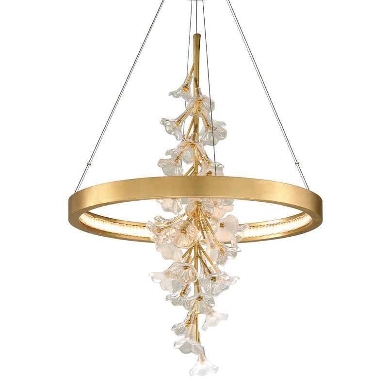 Corbett Lighting 268-71-GL LED Chandelier, Gold Leaf
