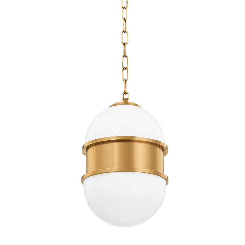 Corbett Lighting 272-41-VB One Light Pendant, Vintage Brass