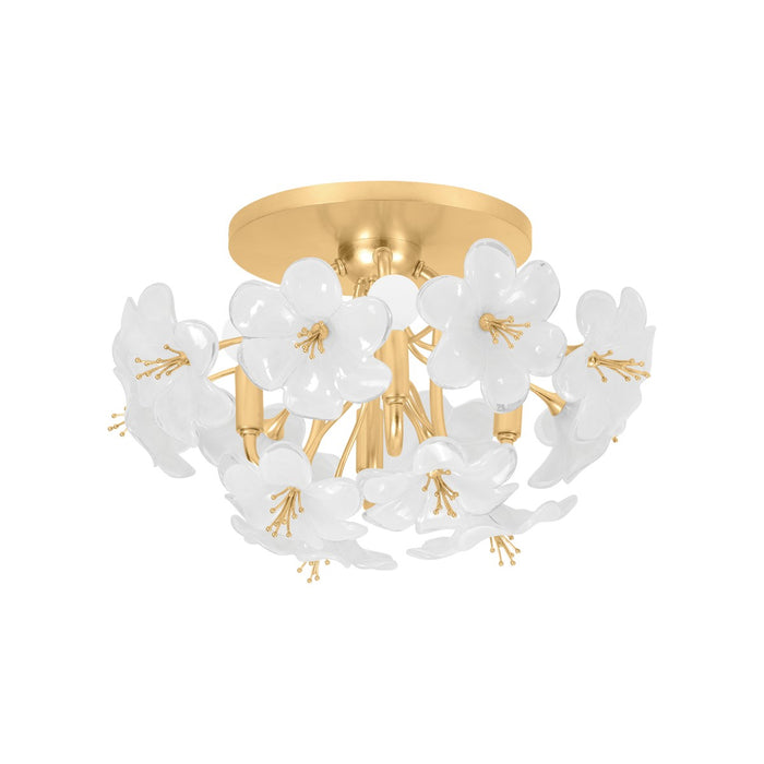 Corbett Lighting 367-04-GL Four Light Flush Mount, Gold Leaf